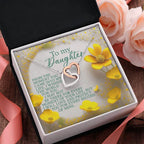 To My Daughter - A Gift of Love & Protection - Interlocking Hearts Necklace
