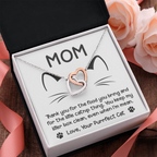To the Cat Mom – Love, Your Purrfect Cat - Necklace with Cute Message Card