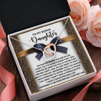 Bonus Daughter Heartfelt Gift Interlocking Hearts Necklace - I'm Only a Phone Call Away