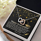 Happy Graduation You Believed You Could and You Did Interlocking Hearts Pendant Necklace