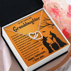 Granddaughter - Amazing Spirit Halloween Interlocking Hearts Pendant Necklace