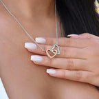 Granddaughter - Amazing Spirit Halloween Interlocking Hearts Pendant Necklace
