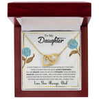 To My Daughter – Interlocking Hearts Necklace from Dad | Braver, Smarter, Stronger Message Card | Sentimental Keepsake Gift