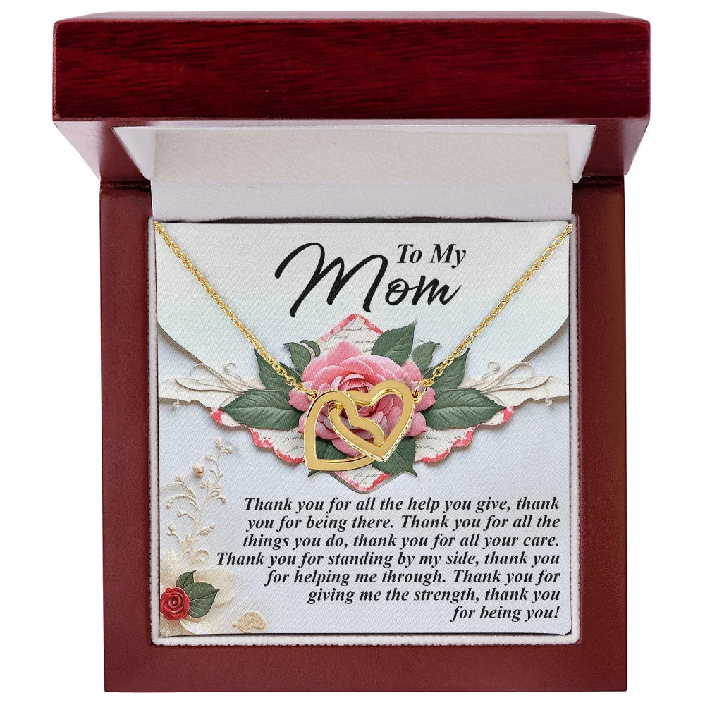 To My Mom – Thank You for Being You – Heartfelt Gratitude Necklace Gift