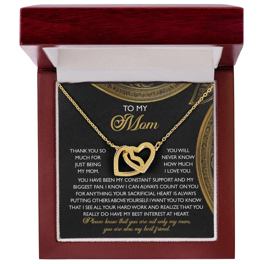 To My Mom – You Are Also My Best Friend – Heartfelt Necklace Gift of Appreciation and Love