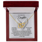 To My Beautiful Daughter - You Are My Angel - Interlocking Hearts Necklace