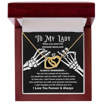 My Lady-Promise Halloween Inspired Interlocking Hearts Necklace - Mallard Moon Gift Shop