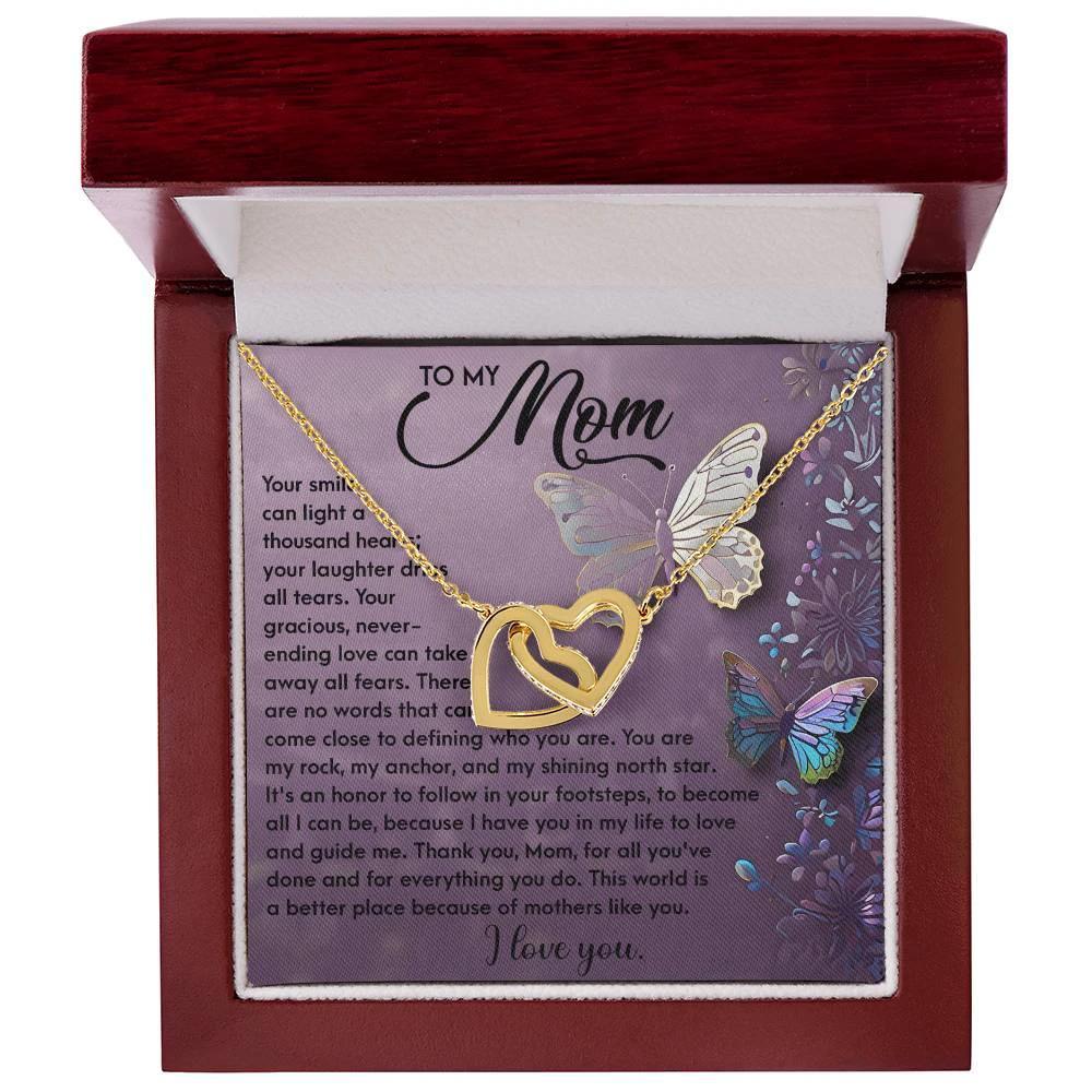 To My Mom – You Are My Rock, My Anchor, and My Shining North Star – Necklace Gift of Love and Gratitude