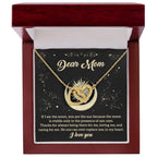 To My Mom You are the Sun Interlocking Hearts Necklace