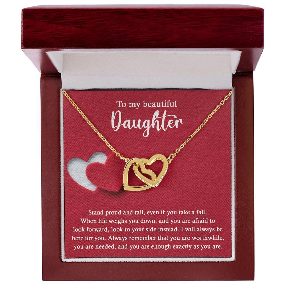 Daughter Gift - As You Are - Interlocking Hearts Necklace