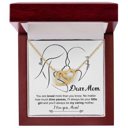 Gift for Mom I will always be your Little Girl Interlocking Hearts Necklace - Mallard Moon Gift Shop