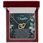 To My Daughter Interlocking Hearts Necklace – A Heartfelt Gift She'll Cherish Forever - I am Blessed to be your Father