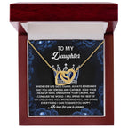 To My Daughter - Strength & Unwavering Love - Interlocking Hearts Necklace