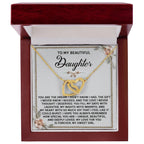 To My Beautiful Daughter - A Sentimental Gift of Love & Joy - Interlocking Hearts Necklace