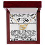 To My Sweet Daughter – You'll Always Have My Warmth When the World Turns Cold – Necklace Gift from Mom or Dad with Message Card
