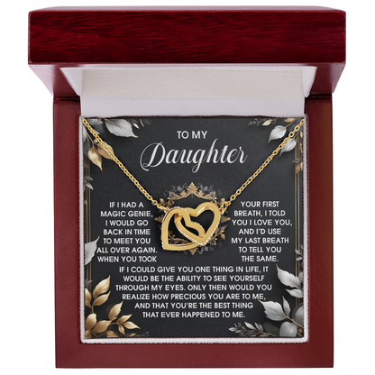 To My Daughter - Through My Eyes - Interlocking Hearts Necklace – A Timeless Symbol of Love & Devotion - Mallard Moon Gift Shop