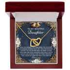 To My Beautiful Daughter - My Blessing - Interlocking Hearts Necklace – A Sentimental Gift of Love & Support