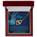 Gift for Mom You Stood Behind My Dreams Interlocking Hearts Necklace