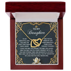 To My Daughter A Heartfelt Gift of Love & Pride Interlocking Hearts Necklace – A Timeless Symbol of Love & Pride