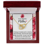 Gift for Mom Always my Mother Forever my Friend Interlocking Hearts Necklace