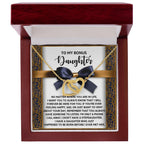 Bonus Daughter Heartfelt Gift Interlocking Hearts Necklace - I'm Only a Phone Call Away