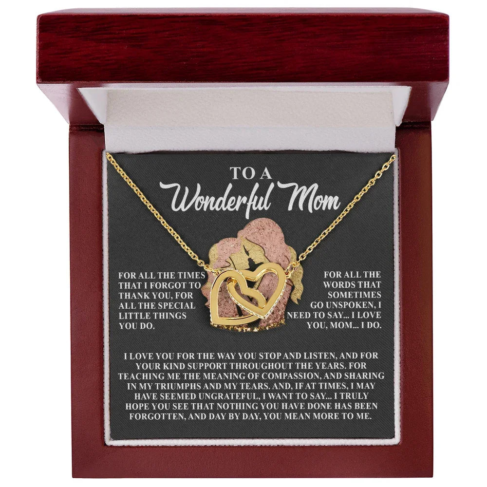 To a Wonderful Mom – Day by Day, You Mean More to Me– Jewelry Gift with Loving Message