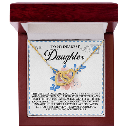 To My Dearest Daughter – Keep Reaching for the Stars - Inspirational Necklace Gift with Message Card - Mallard Moon Gift Shop