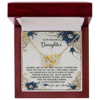 To My Beautiful Daughter - My Love and Pride - Interlocking Hearts Necklace