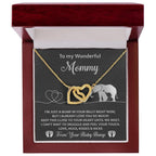 Gift for the Expectant Mom Love, Kisses and Kicks from the Baby Bump Until We Meet Interlocking Hearts Necklace