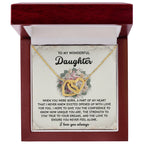 To My Wonderful Daughter -Stay True To Your Dreams- Interlocking Hearts Necklace
