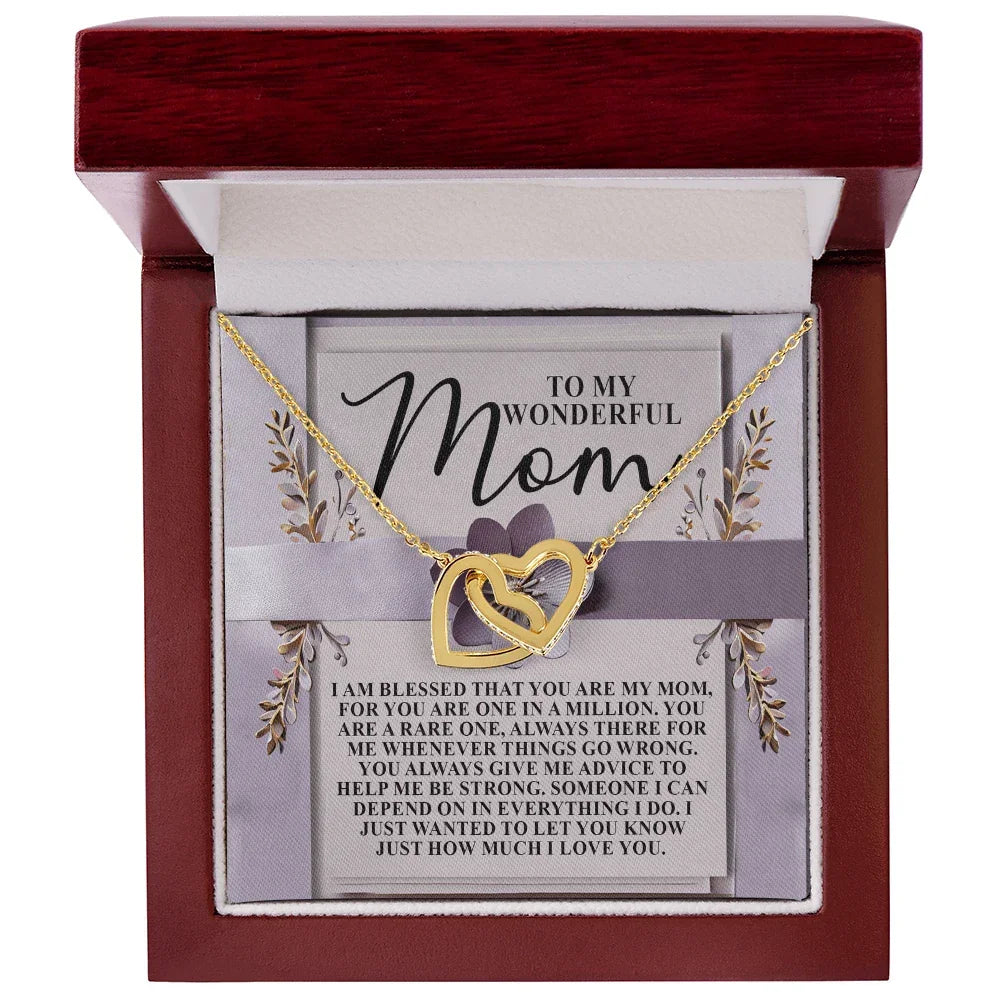 To My Wonderful Mom – You Are One in a Million – Heartfelt Necklace Gift with a Message of Love and Gratitude