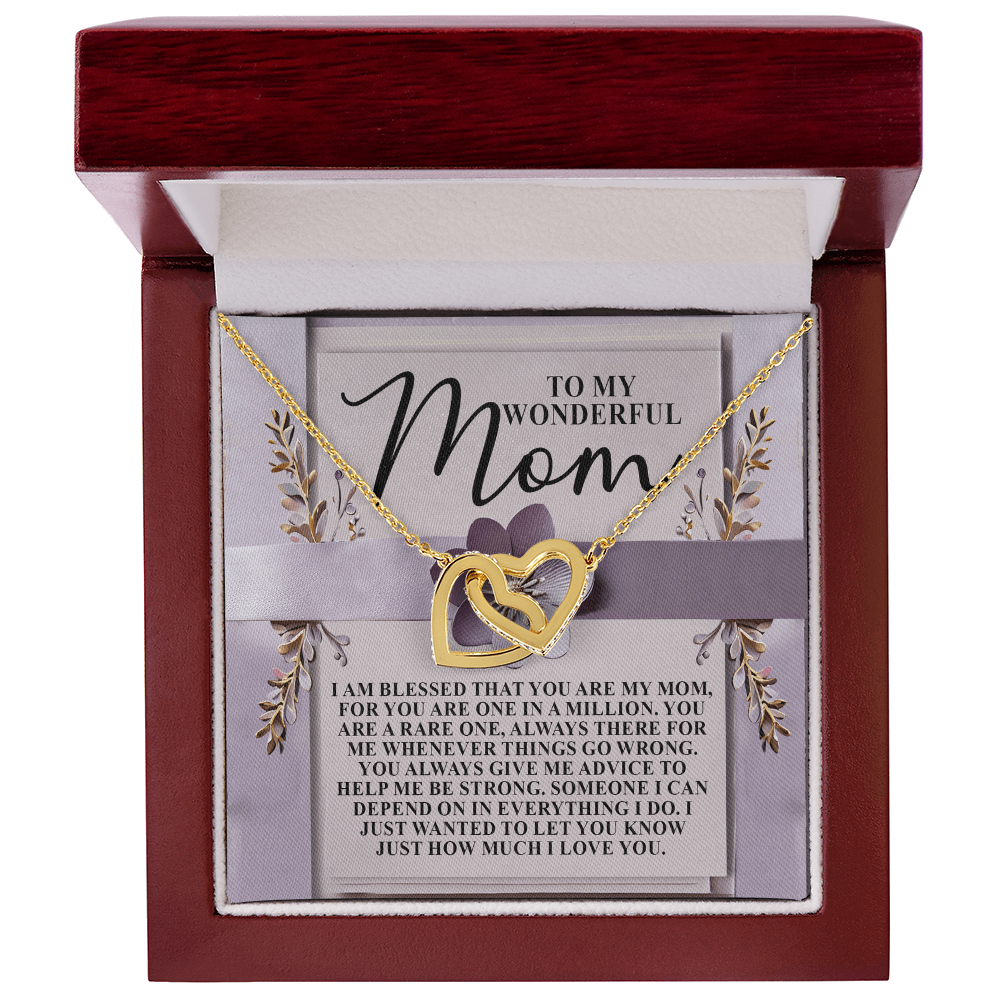 To My Wonderful Mom – You Are One in a Million – Heartfelt Necklace Gift with a Message of Love and Gratitude - Mallard Moon Gift Shop