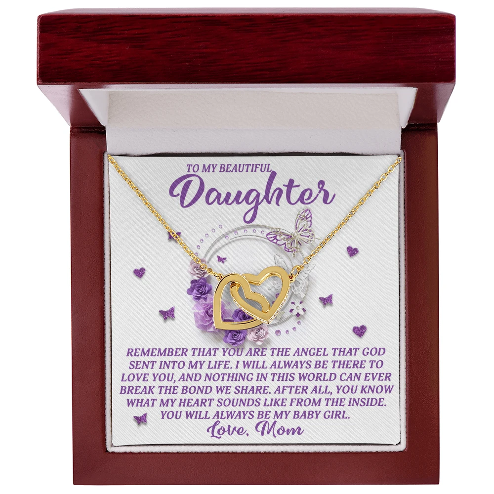 Daughter Gift from Mom – You Are the Angel God Sent Into My Life –Necklace With Message Card and Jewelry