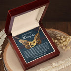 To My Beautiful Daughter- Never Feel Alone - Interlocking Hearts Necklace