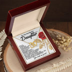To My Wonderful Daughter – You Make Me Proud – Motivational Necklace Gift with Message of Love and Support