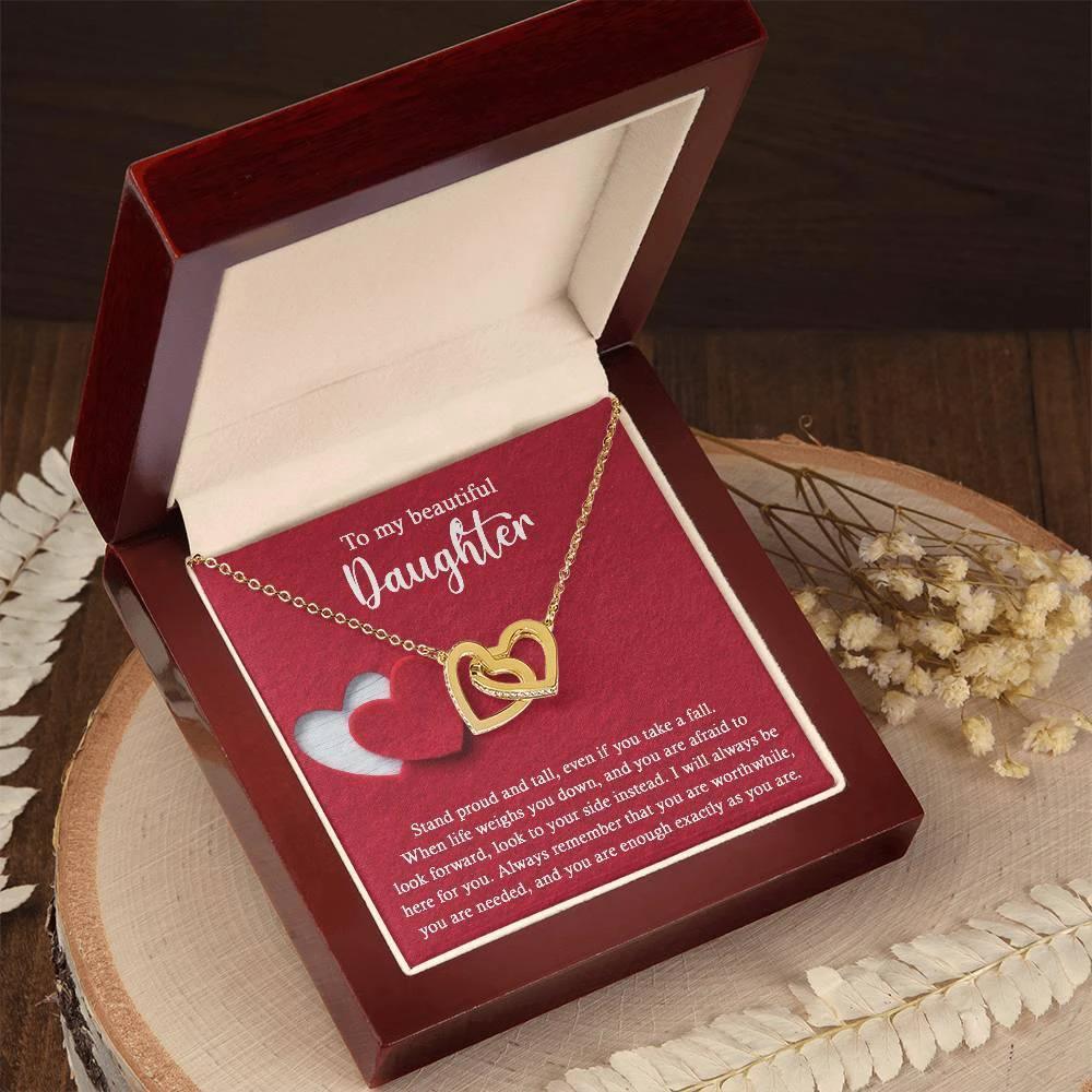 Daughter Gift - As You Are - Interlocking Hearts Necklace