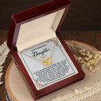 To My Beautiful Daughter - A Sentimental Gift of Love & Joy - Interlocking Hearts Necklace