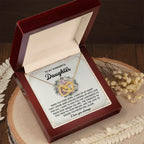 To My Wonderful Daughter -Stay True To Your Dreams- Interlocking Hearts Necklace