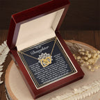 To My Daughter -A Gift of Love, Encouragement & Strength - Interlocking Hearts Necklace