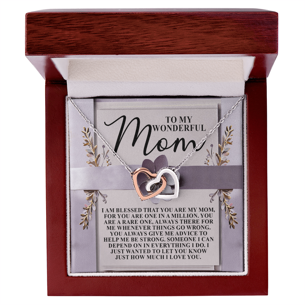 To My Wonderful Mom – You Are One in a Million – Heartfelt Necklace Gift with a Message of Love and Gratitude - Mallard Moon Gift Shop