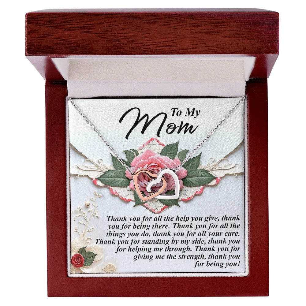 To My Mom – Thank You for Being You – Heartfelt Gratitude Necklace Gift