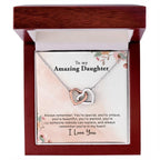 To My Amazing Daughter - Always In My Heart - Interlocking Hearts Necklace