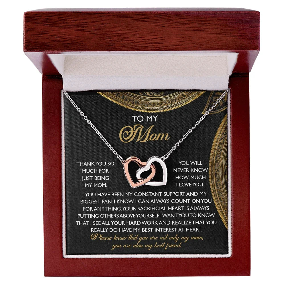 To My Mom – You Are Also My Best Friend – Heartfelt Necklace Gift of Appreciation and Love