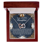 To My Beautiful Daughter - My Blessing - Interlocking Hearts Necklace – A Sentimental Gift of Love & Support