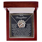 To My Daughter -A Gift of Love, Encouragement & Strength - Interlocking Hearts Necklace
