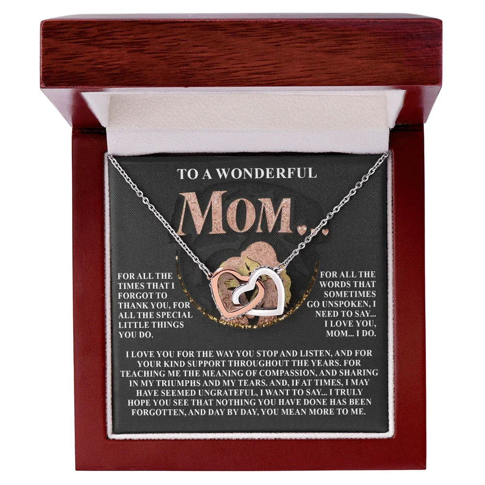 Gift for Mom – Day by Day, You Mean More to Me – Necklace with Message of Gratitude