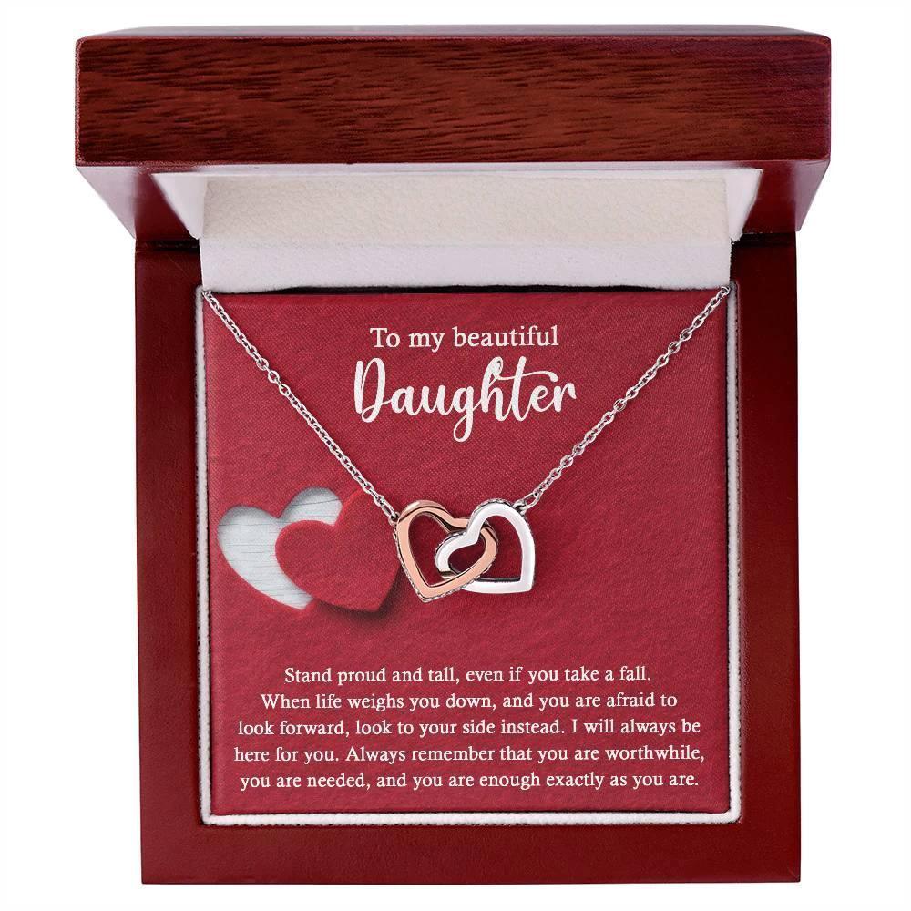 Daughter Gift - As You Are - Interlocking Hearts Necklace