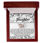To My Sweet Daughter – You'll Always Have My Warmth When the World Turns Cold – Necklace Gift from Mom or Dad with Message Card