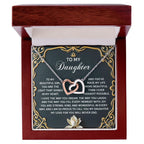 To My Daughter A Heartfelt Gift of Love & Pride Interlocking Hearts Necklace – A Timeless Symbol of Love & Pride