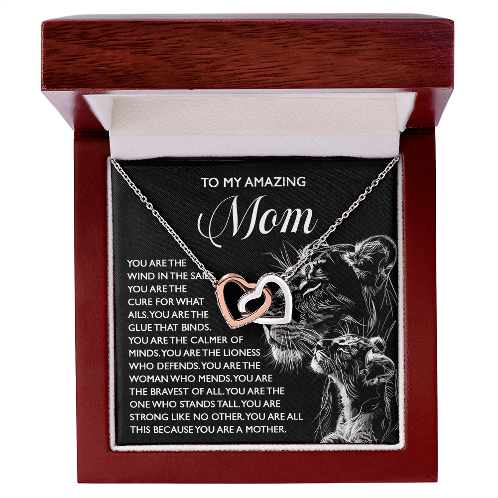 To My Amazing Mom – You Are the Wind in the Sails – Bold and Beautiful Tribute Mother's Day Birthday Necklace Gift - Mallard Moon Gift Shop